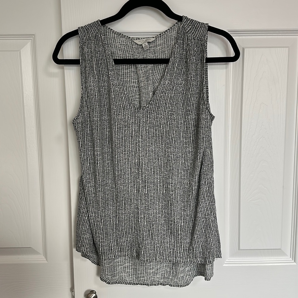 Lucky brand medium black and white tank top.